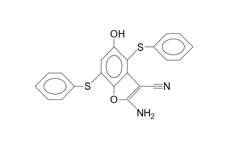 2-Amino-5-hydroxy-4,7-bis(phenylthio)-benzo(B)furan-3-carbonitrile