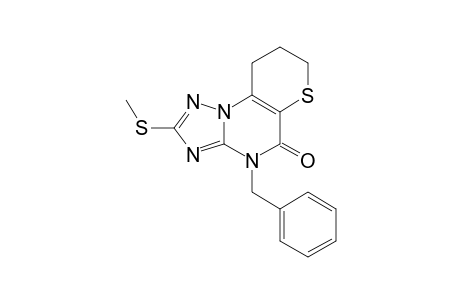 10-BENZYL-6,7-DIHYDRO-2-METHYLTHIO-5H,10H-THIOPYRANO-[2,3-E]-1,2,4-TRIAZOLO-[1,5-A]-PYRIMIDIN-5-ONE