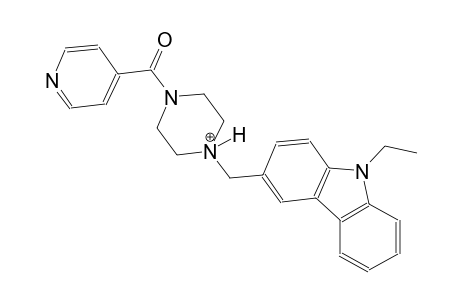 1-[(9-ethyl-9H-carbazol-3-yl)methyl]-4-isonicotinoylpiperazin-1-ium