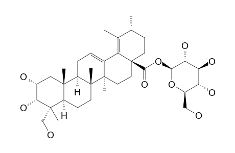 RUBUSIDE_C;2-ALPHA,3-ALPHA,23-TRIHYDROXY-URS-12,18-DIEN-28_OIC_ACID_28-O-BETA-D-GLUCOPYRANOSIDE