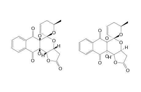 (5S*,6'R*)-3A,5A,11A,11B,5',6'-HEXAHYDRO-5A,11A-DIHYDROXY-6'-METHYL-SPIRO-[5H-FURO-[3,2-B]-NAPHTHO-[2,3-D]-PYRAN-5',2'-[2H]-PYRAN]-2,6,11(3H)-TRIONE;#24+25