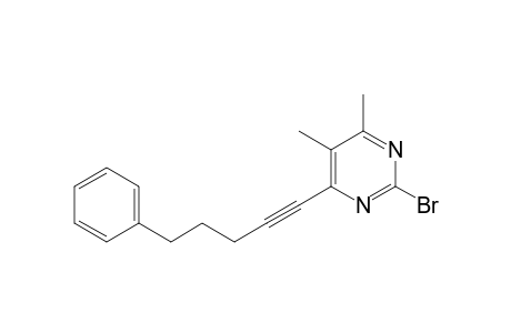 2-Bromanyl-4,5-dimethyl-6-(5-phenylpent-1-ynyl)pyrimidine