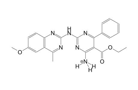 4-pyrimidinaminium, 5-(ethoxycarbonyl)-2-[(6-methoxy-4-methyl-2-quinazolinyl)amino]-6-phenyl-