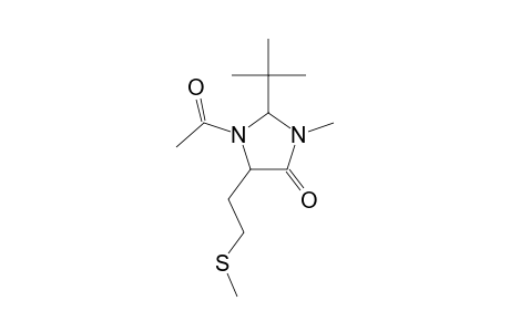 1-Acetyl-2-t-butyl-3-methyl-5-(2-methylthioethyl)imidazolidin-4-one