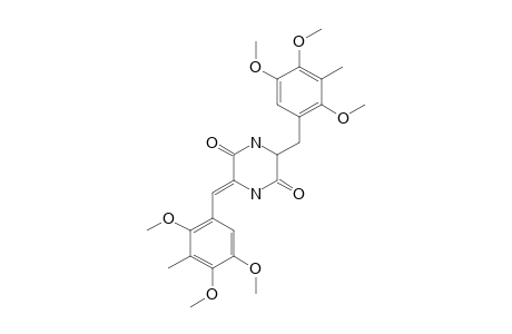 (+/-)-(Z)-3-(2,4,5-TRIMETHOXY-3-METHYLBENZYL)-6-(2,4,5-TRIMETHOXY-3-METHYLBENZYLIDENE)-2,5-PIPERAZINE-DIONE