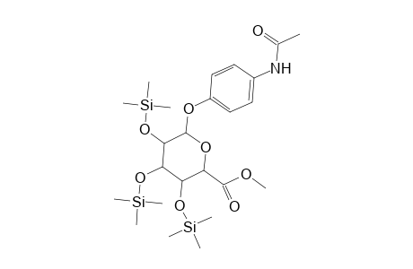 .beta.-D-Glucopyranosiduronic acid, 4-(acetylamino)phenyl 2,3,4-tris-O-(trimethylsilyl)-, methyl ester