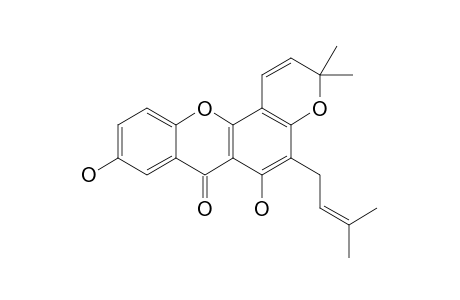 CLUSIAXANTHONE;1,7-DIHYDROXY-2-(3-METHYL-2-BUTENYL)-6',6'-DIMETHYL-PYRANO-(2',3':3,4)-XANTHONE