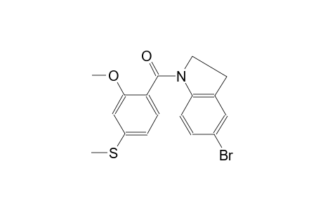 1H-indole, 5-bromo-2,3-dihydro-1-[2-methoxy-4-(methylthio)benzoyl]-