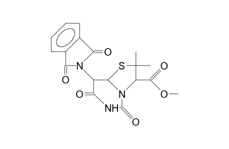 (3R,8R,8AR)-2,2-dimethyl-5,7-dioxo-8-phthalimido-perhydro-thiazolo(3,2-C)pyrimidine-3-carboxylic acid, methyl ester