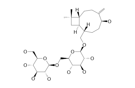 (1R,5R,8S,9S)-CARYOPHYLLA-4(15)-ENE-5,14-DIOL-14-O-BETA-D-GLUCOPYRANOSYL-(1->6)-BETA-D-GLUCOPYRANOSIDE