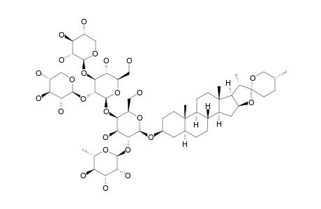 NIGRUMNIN-I;TIGOGENIN-3-O-BETA-D-XYLOPYRANOSYL-(1->3)-[ALPHA-L-ARABINOPYRANOSYL-(1->2)]-BETA-D-GLUCOPYRANOSYL-(1->4)-[ALPHA-L-RHAMNOPYRANOSYL-(1->2