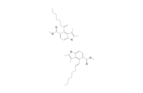 #15F+#15G;4-(1-HEXYL-VINYL)-2,3-DIMETHYL-1H-INDOLE-5-CARBOXYLIC-ACID-METHYLESTER+2,3-DIEMETHYL-4-OCT-1-ENYL-1H-INDOLE-5-CARBOXYLIC-ACID-METHYLESTER;MIXTURE