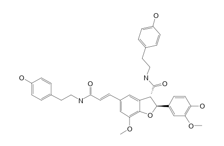 GROSSAMIDE;2-(4-HYDROXY-3-METHOXYPHENYL-3-[N-2-(4-HYDROXYPHENYL)-ETHYL]-CARBAMOYL-5-[N-2-(4-HYDROXYPHENYL)-ETHYL]-CARBAMOYLETHENYL-7-METHOXYBENZODI