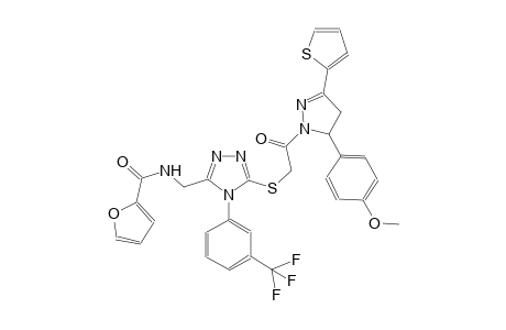 2-furancarboxamide, N-[[5-[[2-[4,5-dihydro-5-(4-methoxyphenyl)-3-(2-thienyl)-1H-pyrazol-1-yl]-2-oxoethyl]thio]-4-[3-(trifluoromethyl)phenyl]-4H-1,2,4-triazol-3-yl]methyl]-