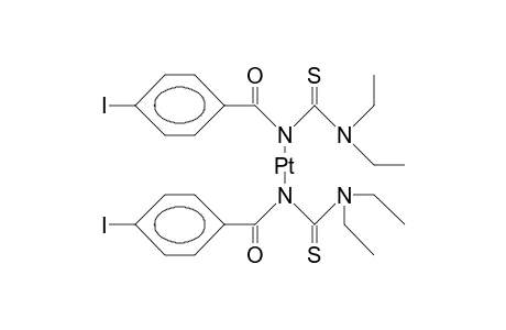 cis-Bis(N-<4-iodo-benzoyl>-N',N'-diethyl-thiourea)-platinium(ii) complex