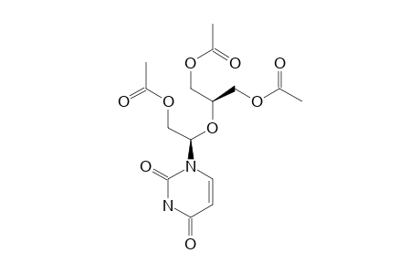 2',3',5'-TRI-O-ACETYL-2',3'-SECOURIDINE;1-[(1R)-2-ACETOXY-1-(2-ACETOXY-1-[(ACETOXYMETHYL)-ETHXOY]-ETHYL)-URACIL