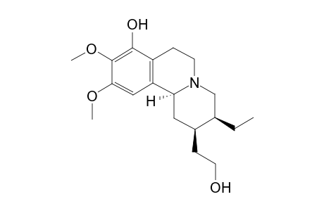 (+/-)-2-(3beta-ethyl-8-hydroxy-9,10-dimethoxy-1,3,4,6,7,11balpha-hexahydro-2H-benzo[a]-quinolizin-2beta-yl)ethenol