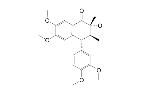 (-)-8'-EPI-8-HYDROXY-ARISTOLIGONE;(7'R,8R,8'S)-8-HYDROXY-3',4,4',5-TETRAMETHOXY-2,7'-CYCLOLIGNAN-7-ONE