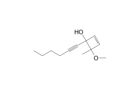 1-(1-Hexynyl)-4-methoxy-4-methyl-2-cyclobuten-1-ol