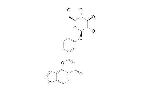 PONGAMOSIDE-A;3'-O-BETA-D-GLUCOPYRANOSYL-[2'',3'':7,8]-FURANOFLAVONE