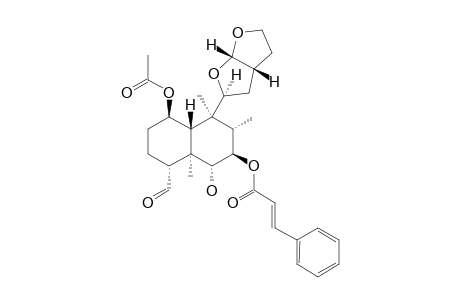 SCUTEREPENIN-E;(4R,11S*,13R*)-1-BETA-ACETOXY-7-BETA-TRANS-CINNAMOYLOXY-6-ALPHA-HYDROXY-11,16:15,16-DIEPOXY-18-NEOCLERODANAL