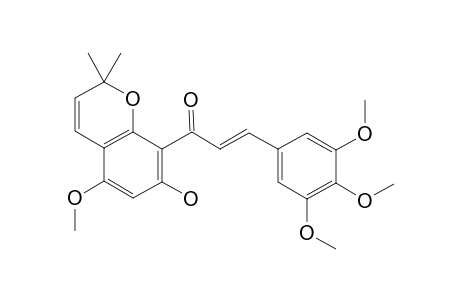 2'-HYDROXY-3,4,4',5-TETRAMETHOXY-5',6'-(2'',2''-DIMETHYLAPYRANO)-CHALCONE