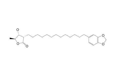 JURUENOLIDES-F;(2S,3R,4S)-3-HYDROXY-4-METHYL-2-(13'-PIPERONYL-N-TRIDECYL)-BUTANOLIDE