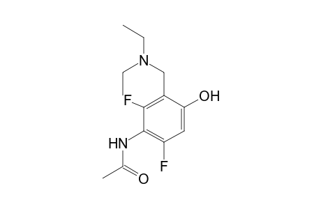 N-[3-(diethylaminomethyl)-2,6-bis(fluoranyl)-4-oxidanyl-phenyl]ethanamide