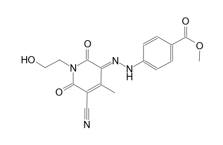 methyl 4-[(2E)-2-(5-cyano-1-(2-hydroxyethyl)-4-methyl-2,6-dioxo-1,6-dihydro-3(2H)-pyridinylidene)hydrazino]benzoate