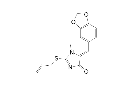 (5Z)-2-(ALLYLTHIO)-5-[(1,3-BENZODIOXOL-5-YL)-METHYLENE)]-1-METHYL-1,5-DIHYDRO-4H-IMIDAZOL-4-ONE