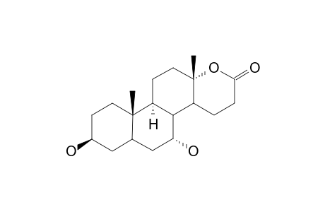 3-ALPHA,7-ALPHA-DIHYDROXY-17A-OXA-D-HOMO-5-ALPHA,13-ALPHA-ANDROSTAN-17-ONE