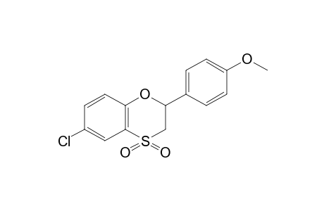 6-chloro-2-(p-methoxyphenyl)-1,4-benzoxathian, 4,4-dioxide