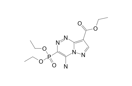 4-AMINO-3-DIETHYLPHOSPHONATOPYRAZOLO-[3,2-B]-[1,2,4]-TRIAZIN-8-YL-CARBOXYLIC-ACID-ETHYLESTER