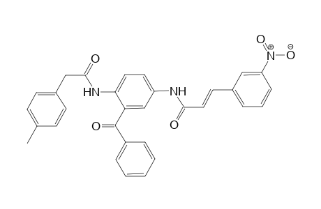 (E)-N-[3-benzoyl-4-[[2-(4-methylphenyl)-1-oxoethyl]amino]phenyl]-3-(3-nitrophenyl)-2-propenamide