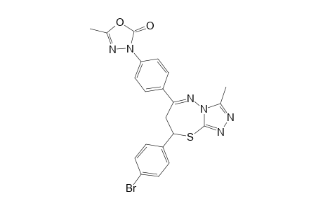 #7Q;5-METHYL-3-[PARA-(8'-(4-BROMOPHENYL)-3'-METHYL-7',8'-DIHYDRO-S-[1,2,4]-TRIAZOLO-[3,4-B]-1,3,4-THIADIAZEPINE-6'-YL)-PHENYL]-3H-2-OXO-DELTA(4)-1,3,4-OXADIAZO