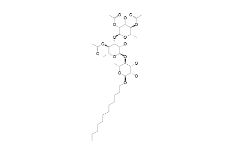 CLEISTROSIDE-5;1-O-DODECANYL-2,4-DI-O-ACETYL-ALPHA-RHAMNOPYRANOSYL-(1->3)-4-O-AECTYL-ALPHA-RHAMNOPYRANOSYL-(1->4)-