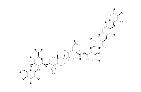 THLADIOSIDE-H1;3-O-BETA-[GALACTOPYRANOSYL-(1->2)-GLUCURONOPYRANOSYL]-GYPSOGENIN-28-O-[XYLOPYRANOSYL-(1->3)-XYLOPYRANOSYL-(1->4)-RHAMNOPYRANOSYL-(