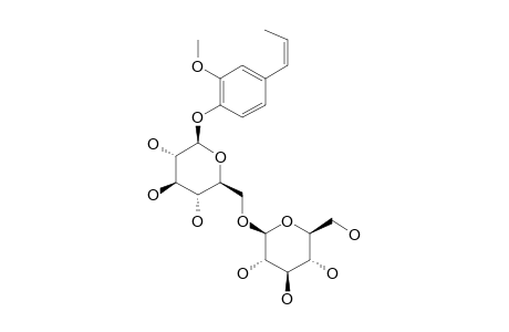 CIS-ISOEUGENYL-BETA-GENTIOBIOSIDE;CIS-ISOEUGENYL-O-BETA-D-GLUCOPYRANOSYL-(1->6)-BETA-D-GLUCOPYRANOSIDE