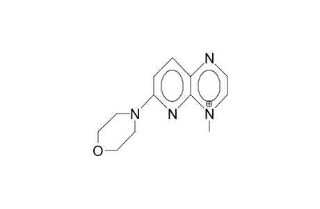 4-Methyl-6-morpholino-pyrido(2,3-B)pyrazinium cation