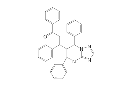 3-(4,7-DIHYDRO-5,7-DIPHENYL-1,2,4-TRIAZOLO-[1,5-A]-PYRIMIDIN-6-YL)-1,3-DIPHENYL-1-PROPANONE