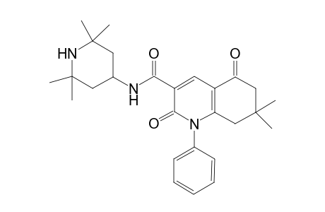 7,7-Dimethyl-2,5-dioxo-1-phenyl-N-(2,2,6,6-tetramethylpiperidin-4-yl)-1,2,5,6,7,8-hexahydroquinoline-3-carboxamide