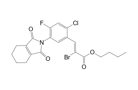 2-Propenoic acid, 2-bromo-3-[2-chloro-4-fluoro-5-(1,3,4,5,6,7-hexahydro-1,3-dioxo-2H-isoindol-2-yl)phenyl]-, butyl ester