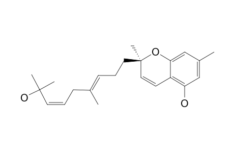 DAURICHROMENE-C;2-(8'-HYDROXY-4',8'-DIMETHYL-3'E,6'Z-NONADIENYL)-5-HYDROXY-2,7-DIMETHYL-2H-CHROMENE