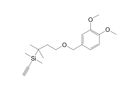 4-{[3'-[Ethynyl(dimethyl)silyl]-3'-methylbutoxy}methyl-1,2-dimethoxybenzene