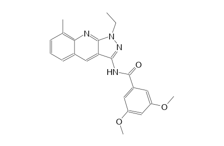 N-(1-ethyl-8-methyl-1H-pyrazolo[3,4-b]quinolin-3-yl)-3,5-dimethoxybenzamide