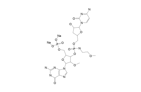 O-(3'-DEOXYCYTIDIN-5'-YL)-N-(2-METHOXYETHYL)-O--(2'-O-METHYL-5'-O-PHOSPHORYL_GUANOSIN-3'-YL)_PHOSPHORAMIDE_SODIUM_SALT;ISOMER_1