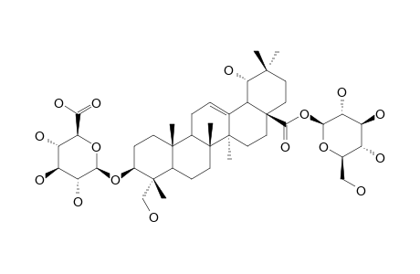 ILEXOSIDE-XLVI;3-O-BETA-GLUCURONOPYRANOSYL-28-O-GLUCOPYRANOSYL-ILEXOSAPOGENIN-A