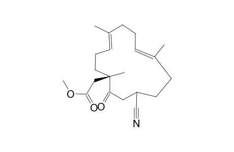 Methyl 2-(12-Cyano-1,5,9-trimethyl-14-oxocyclotetradeca-4,8-dienyl)acetate