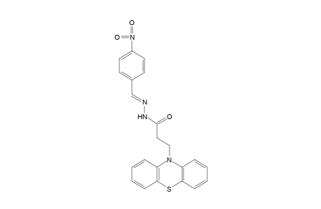 10-PHENOTHIAZINEPROPIONIC ACID, /P- NITROBENZYLIDENE/HYDRAZIDE