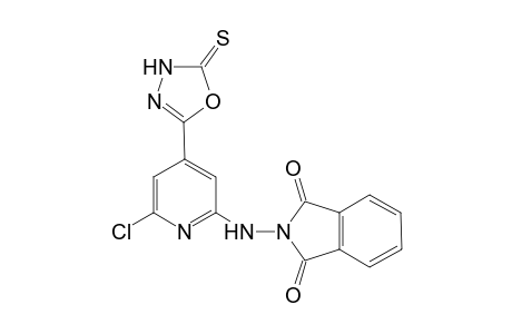 5-[6'-Chloro-4'-(5"-mercapto[(1,3,4)-oxadiazol-2''-yl)pyridin-2'-ylamino]-isoindole-1,3-dione